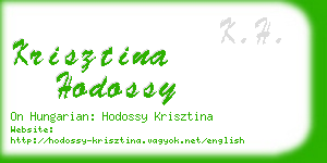 krisztina hodossy business card